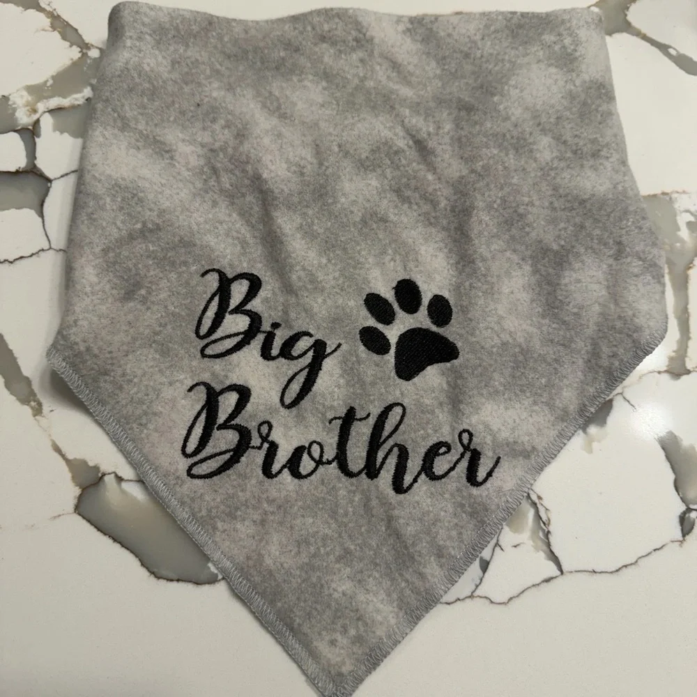 Gray Big Brother Dog Bandana
